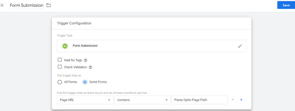 Google Tag Manager Trigger Setup