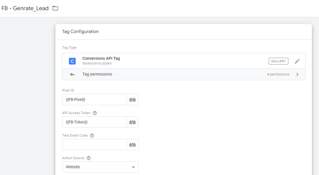 Google Tag Manager Server SIde Tag Settings