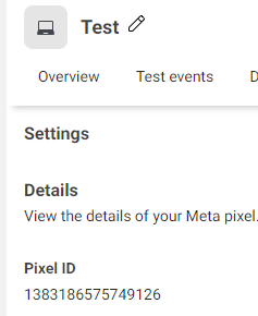 Facebook Events Manager Pixel Settings